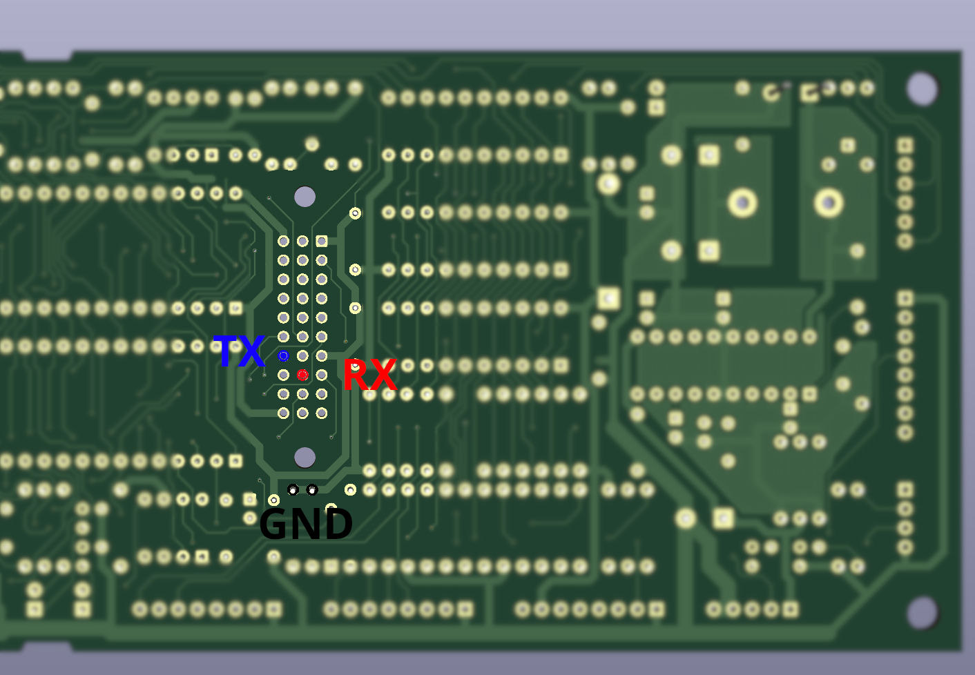 Pin c7 TX und Pin b8 RX